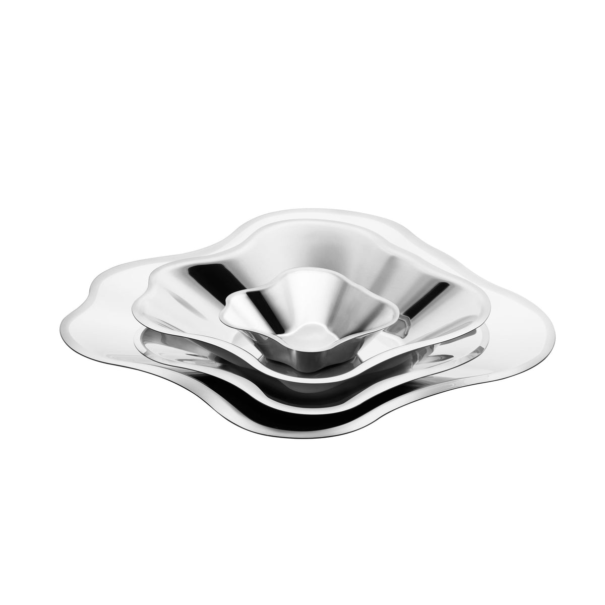 Alvar Aalto Collection schaal 182x50mm roestvrij staal - Aalto bowl 182x50mm stainless steel