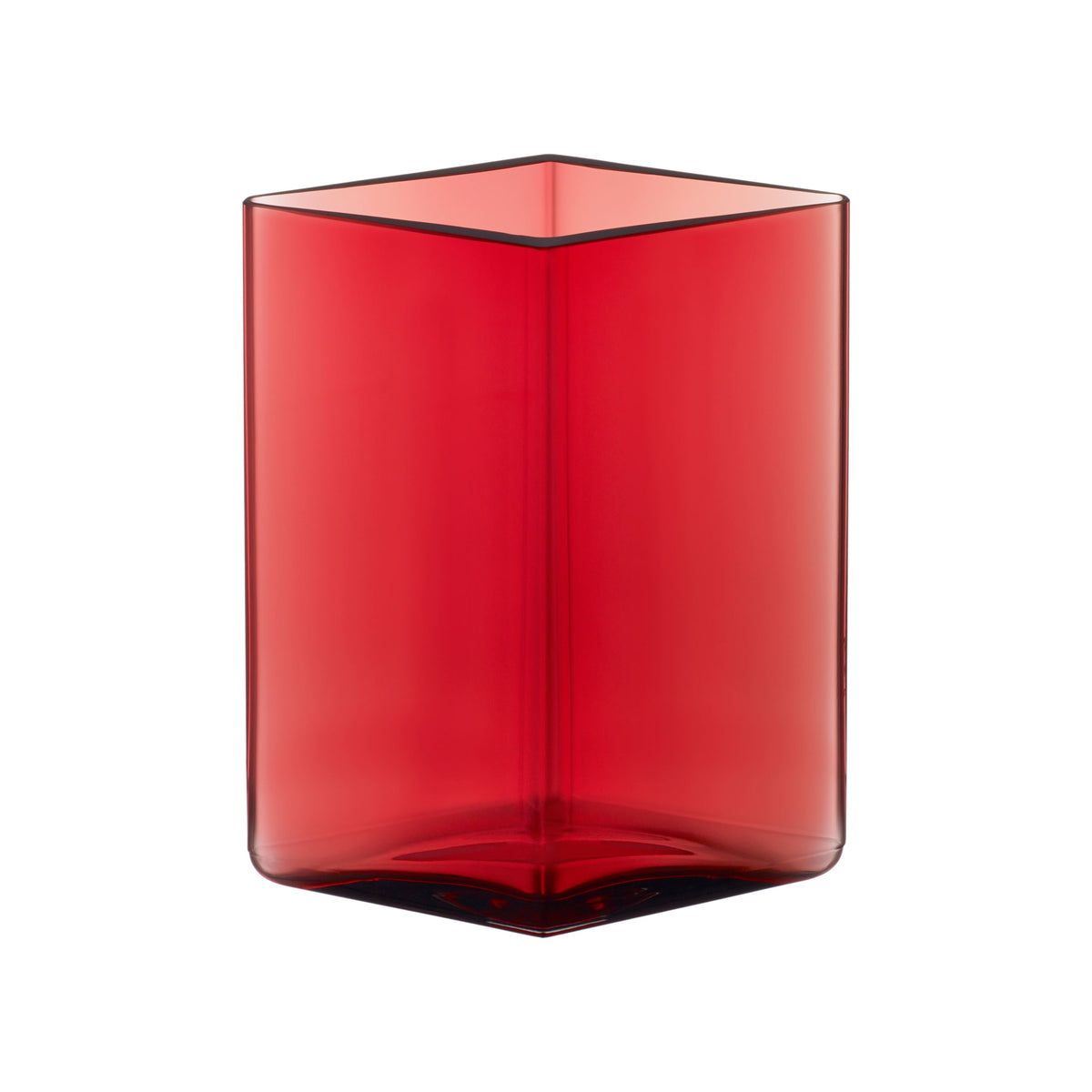 Ruutu vase 115x140mm cranberry