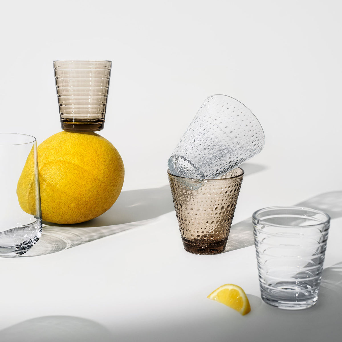 Kastehelmi Glas 30cl leinen 2Stk - Kastehelmi tumbler 30cl linen 2pc