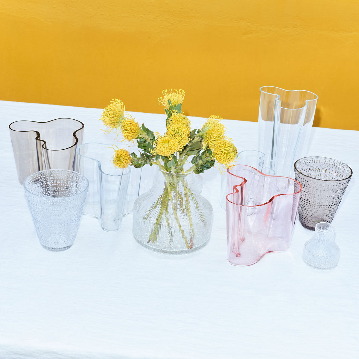 Kastehelmi vase 154mm linen