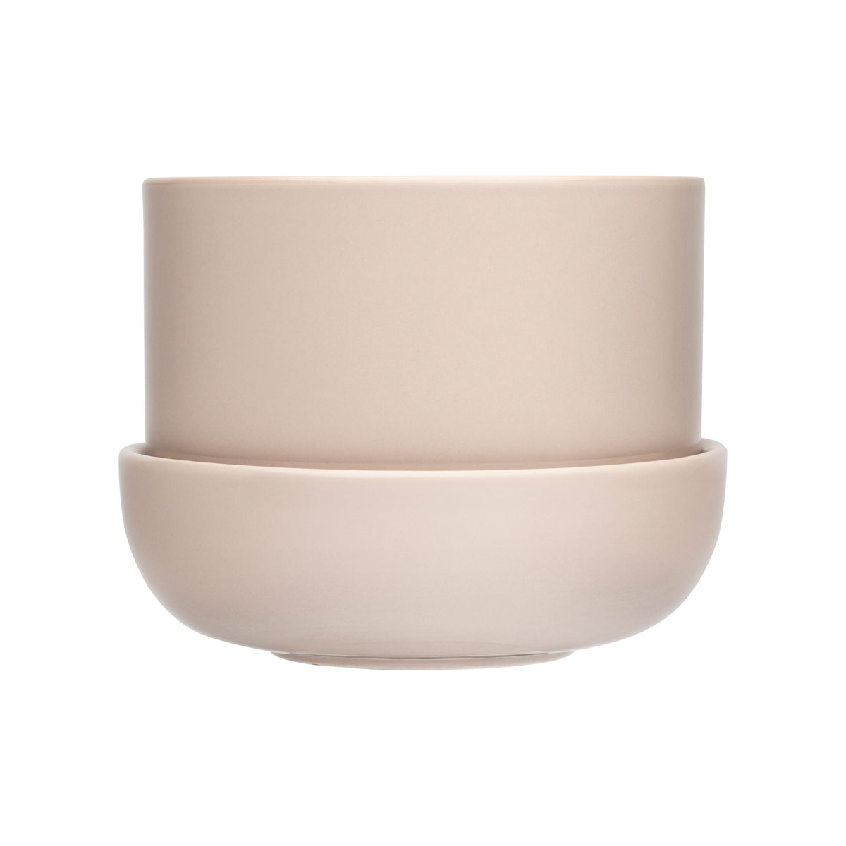 Nappula plant pot with saucer beige 170x130 - Nappula plant pot w.saucer beige 170x130