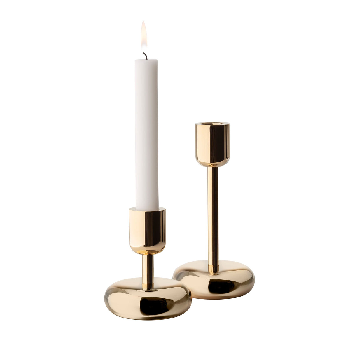 Nappula ljusstake mässing gåvoförpackning 2-pack - Nappula candleh. gift set brass 2pc