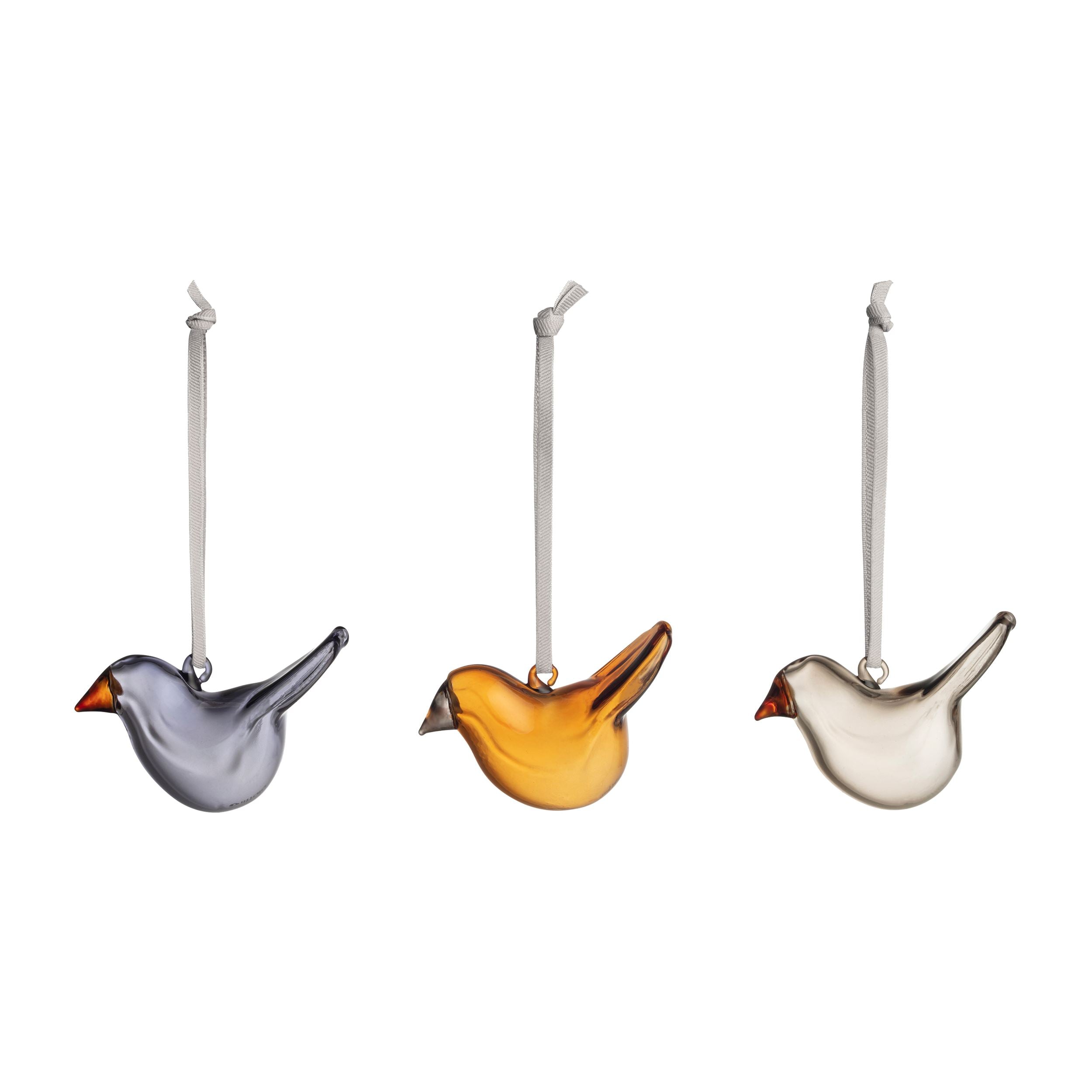 Iittala mini glass birds mix 3 set