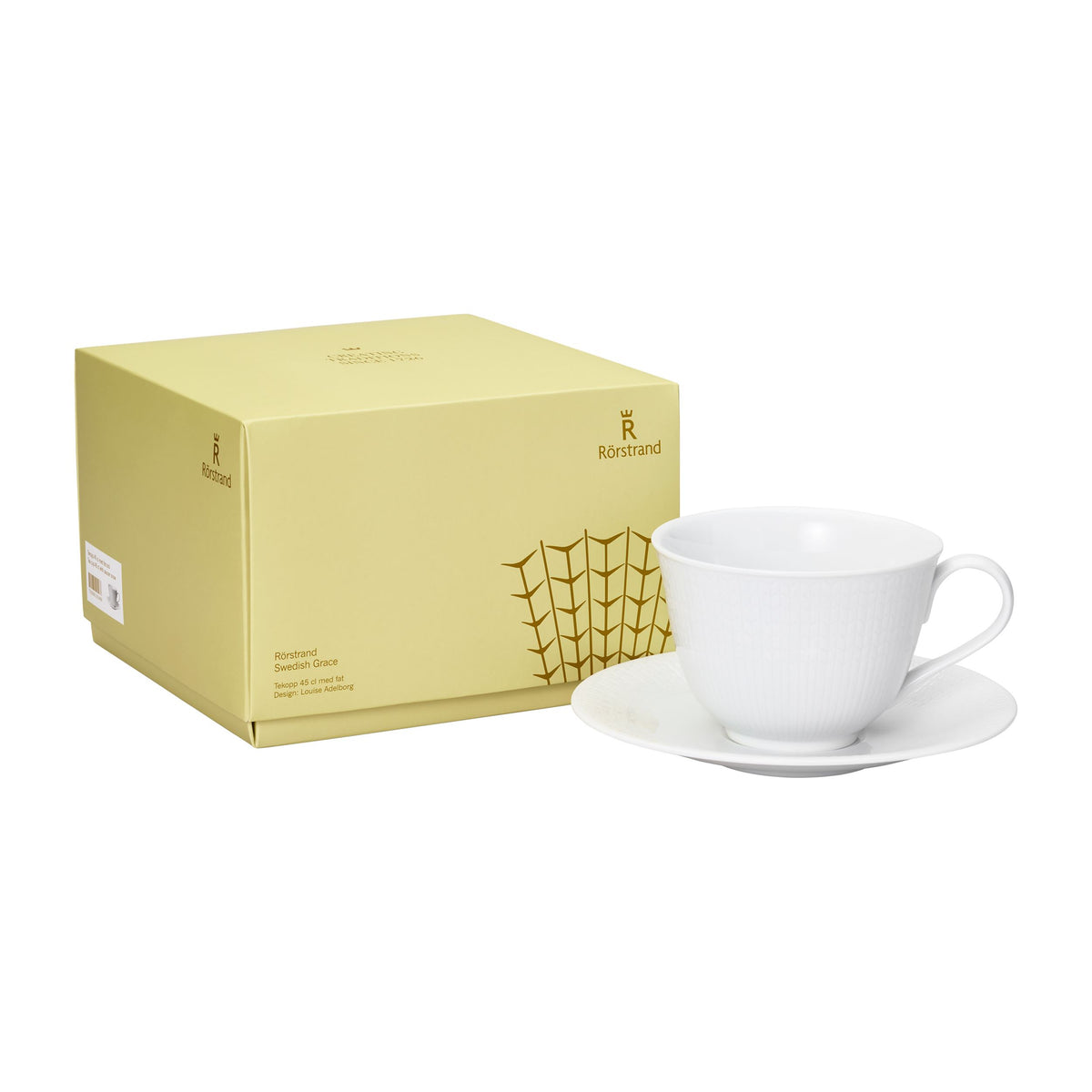 Swedish Grace tekopp 45cl & fat set snö - SWGR tea cup 45cl + saucer set snow