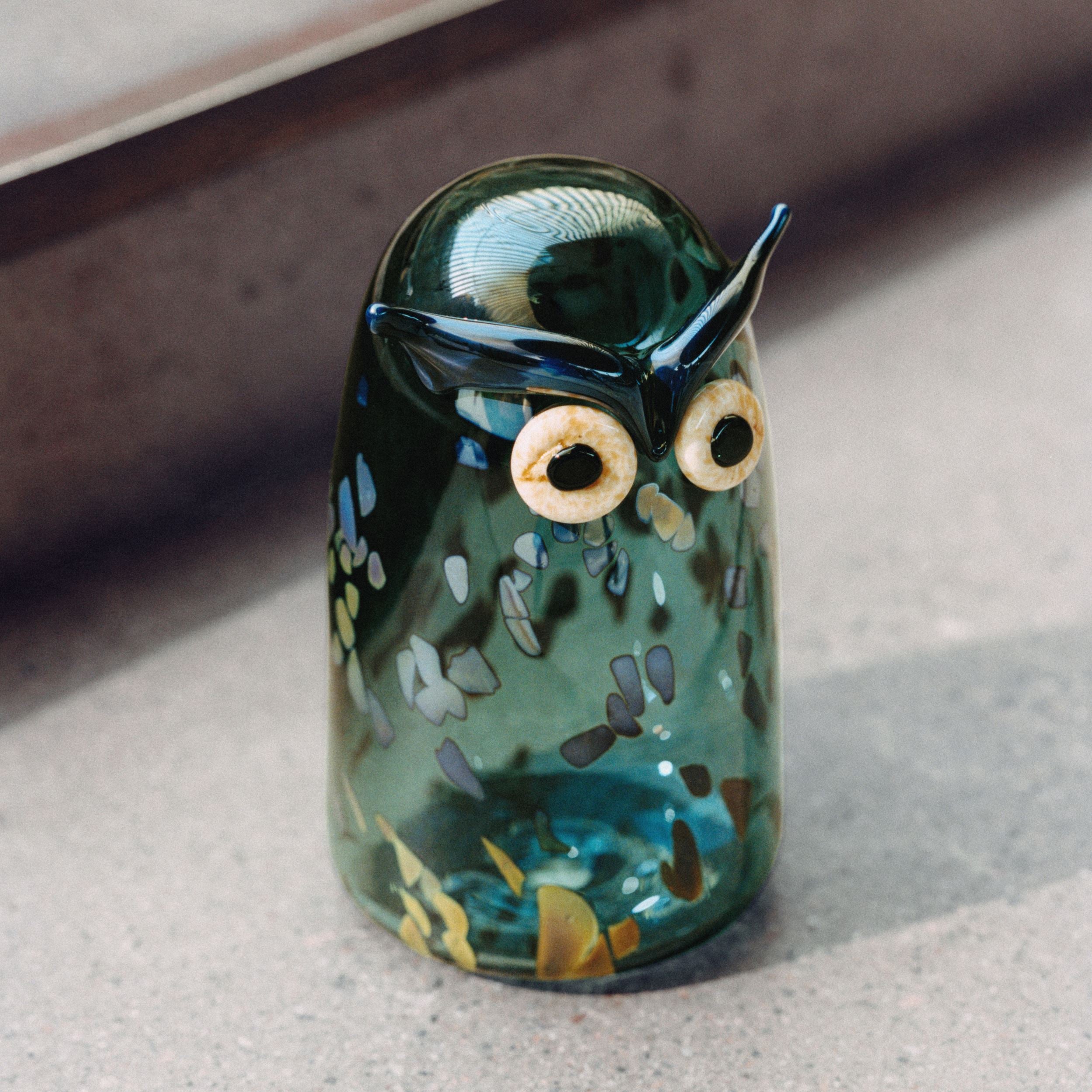 Birds by Toikka Long-eared owl 110x175mm pine green | Iittala