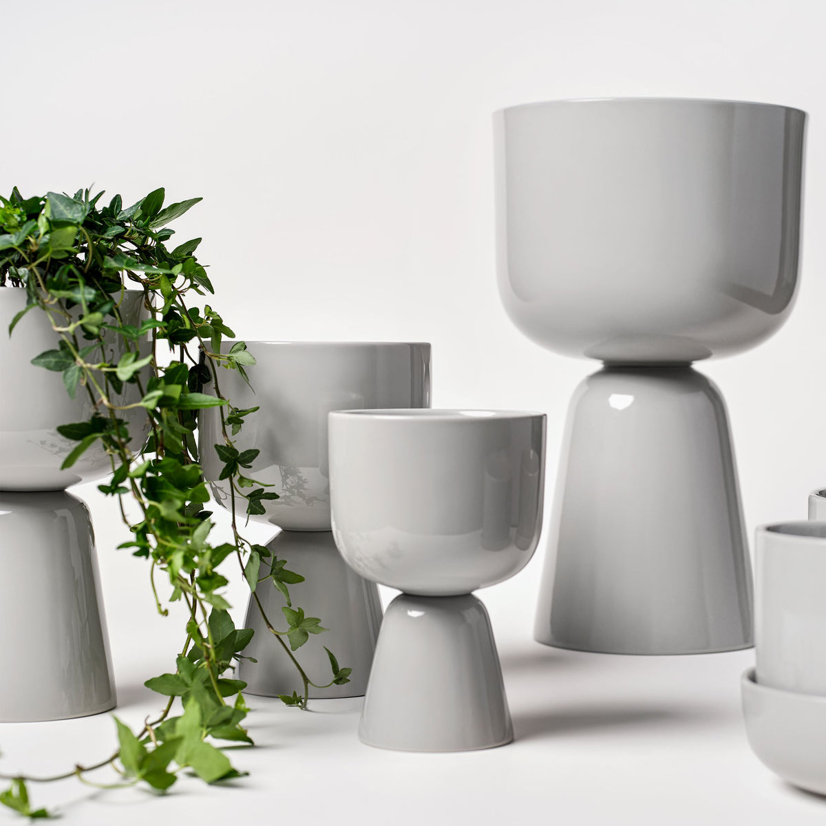 Nappula bloempot 190 x 125 mm lichtgrijs - Nappula plant pot 190x125mm pale grey