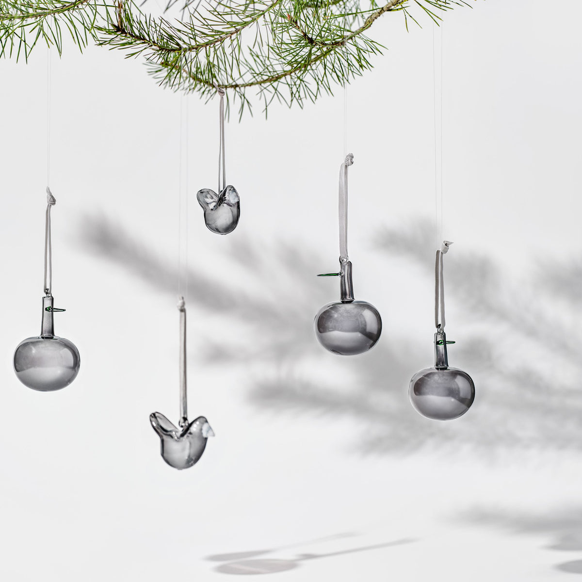 Iittala glass apple grey 3set