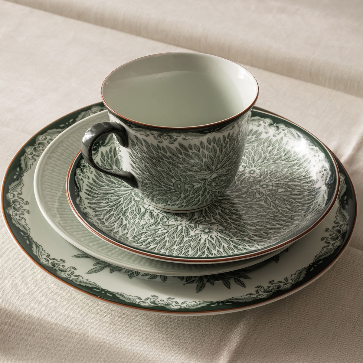Ostindia Floris mugg 40cl grön - Ostindia Floris mug 40cl green