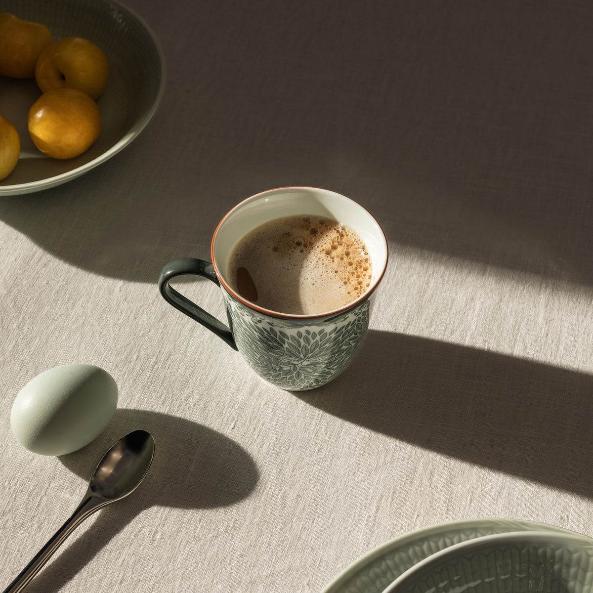 Ostindia Floris mug 30cl grön 2pc - Ostindia Floris mug 30cl green 2kpl