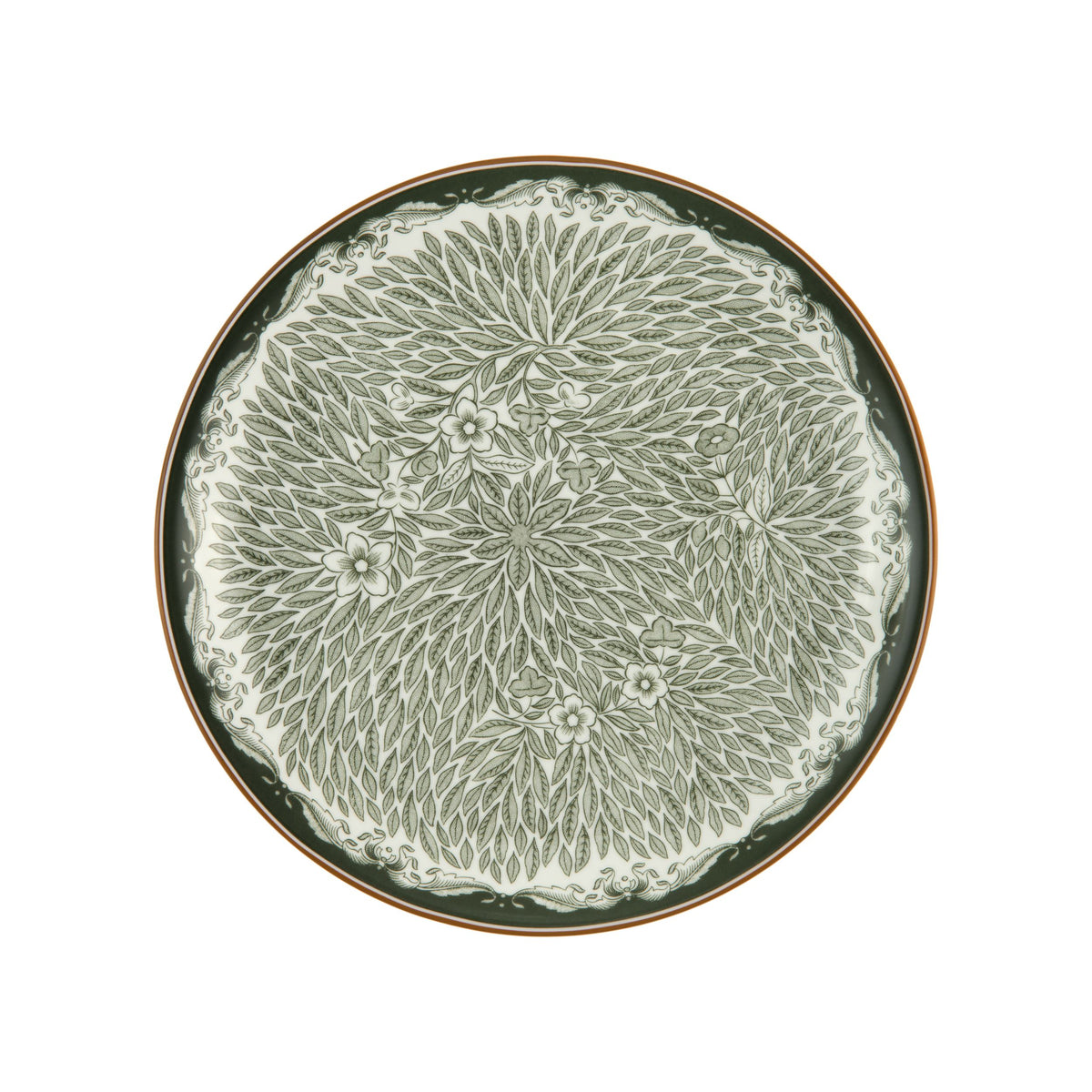 Ostindia Floris plate 20cm grön - Ostindia Floris plate 20cm green