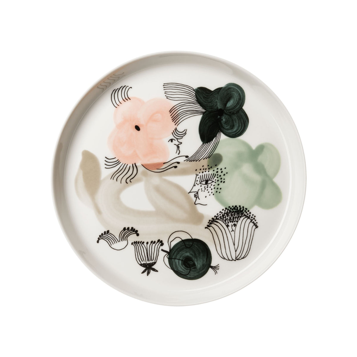 Kukkamaa plate 19cm green