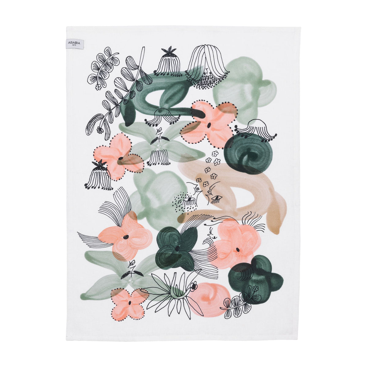 Kukkamaa keittiöpyyhe 50x70cm vihreä - Kukkamaa teatowel 50x70cm green