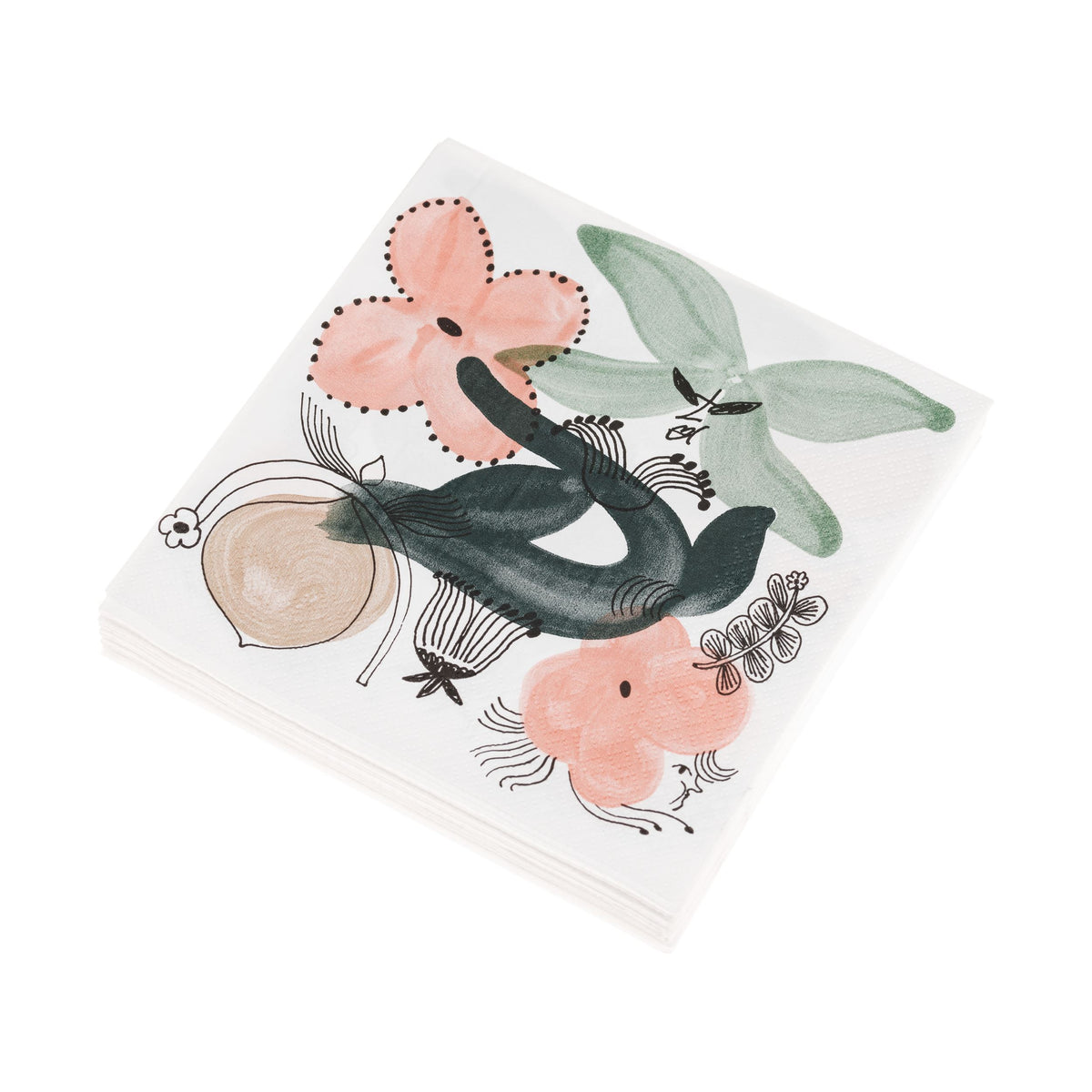 Kukkamaa paper napkin 33x33cm 20pcs green - Kukkamaa napkins 33x33cm 20pc green
