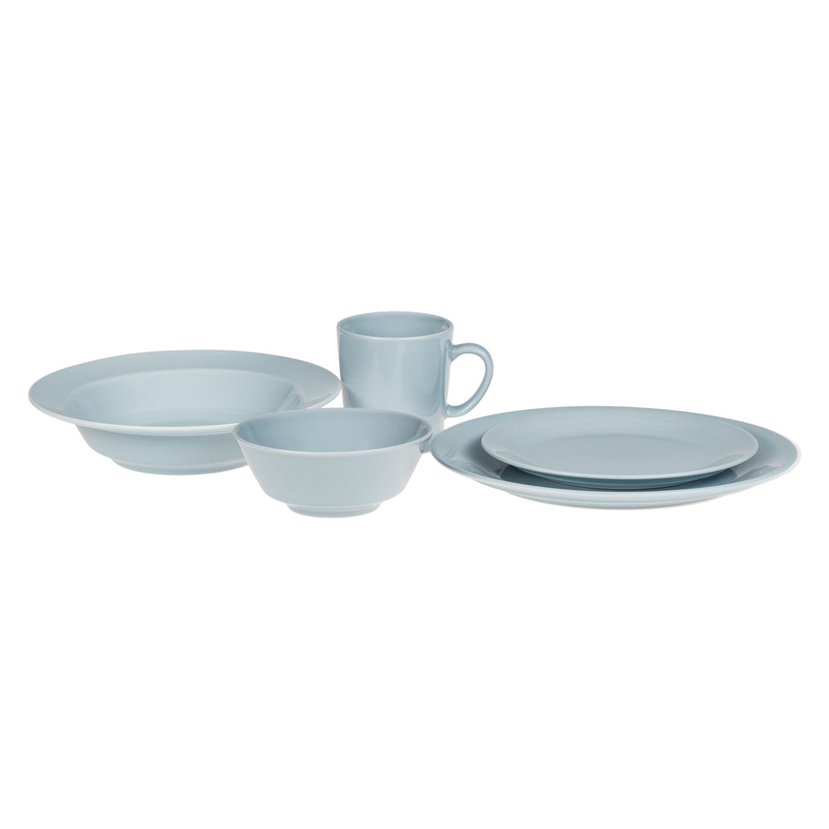 Mainio deep plate 22cm winter blue - Mainio plate d. 22cm w. rim winter blue