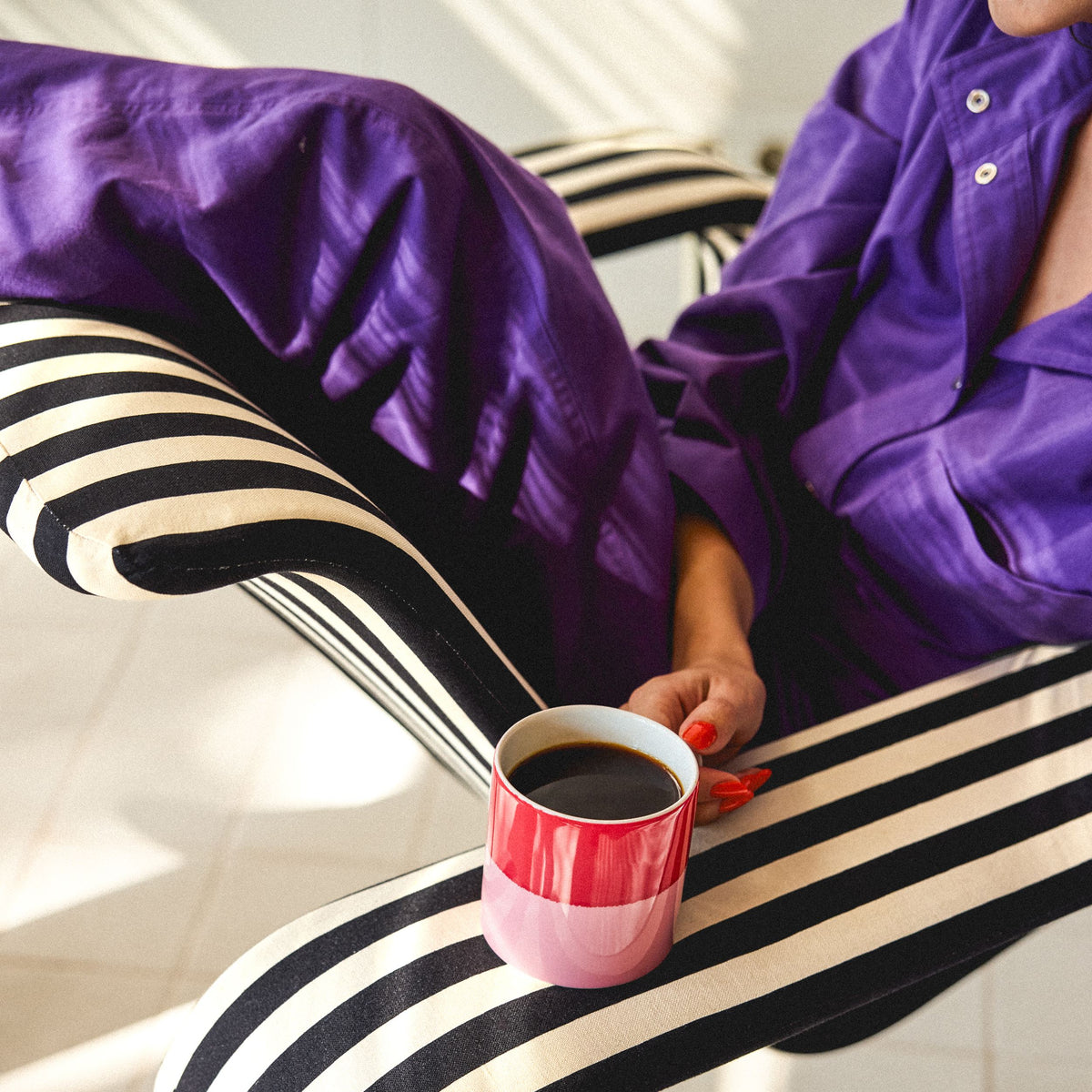 Vuokko mug 0,35L 2-colour pink-red - Vuokko mug 0,35L 2-väri pink-red