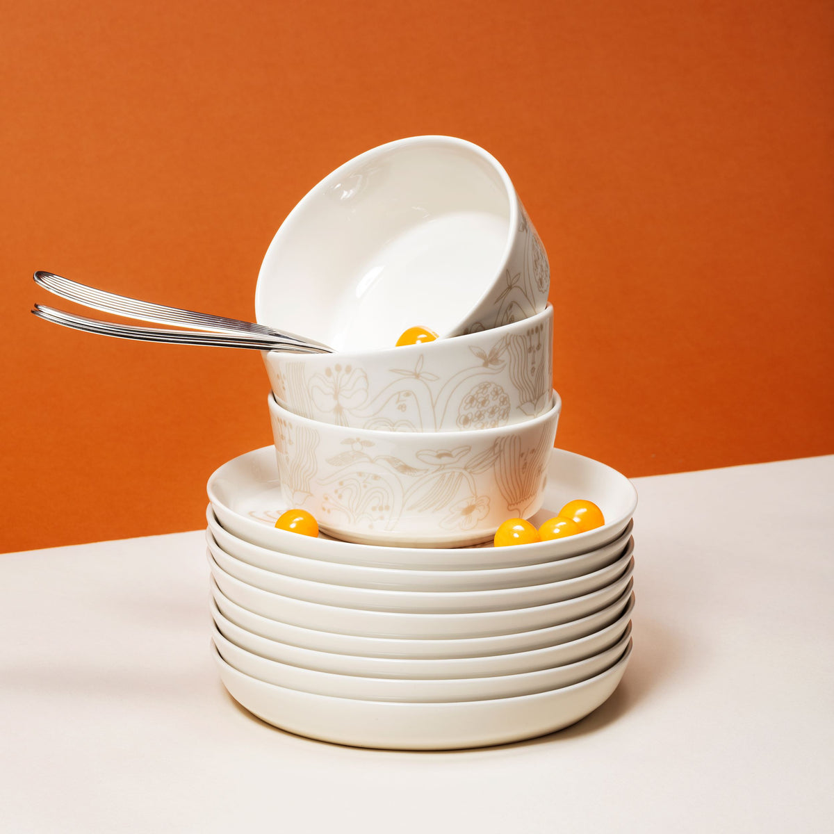 Puutarhurit plate 19cm beige