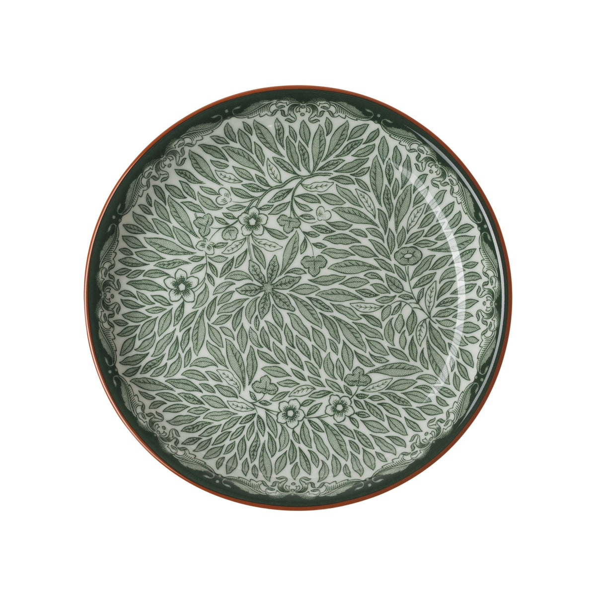 Ostindia Floris tallrik 16cm grön - Ostindia Floris plate 16cm green