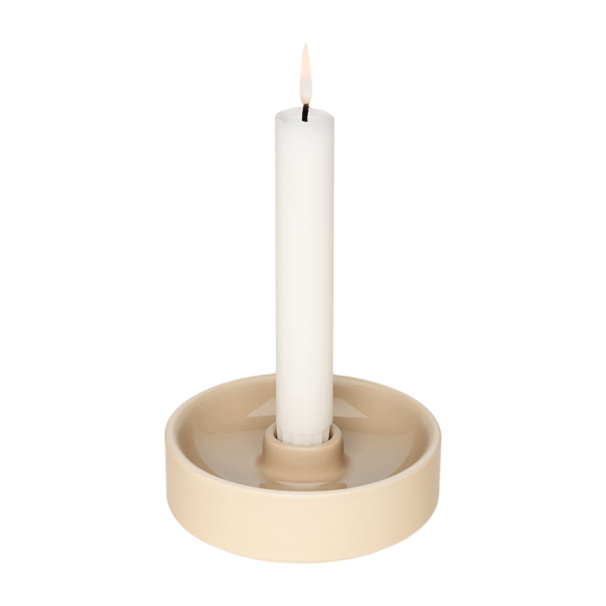 Kirnu candleholder 11x3,5cm beige