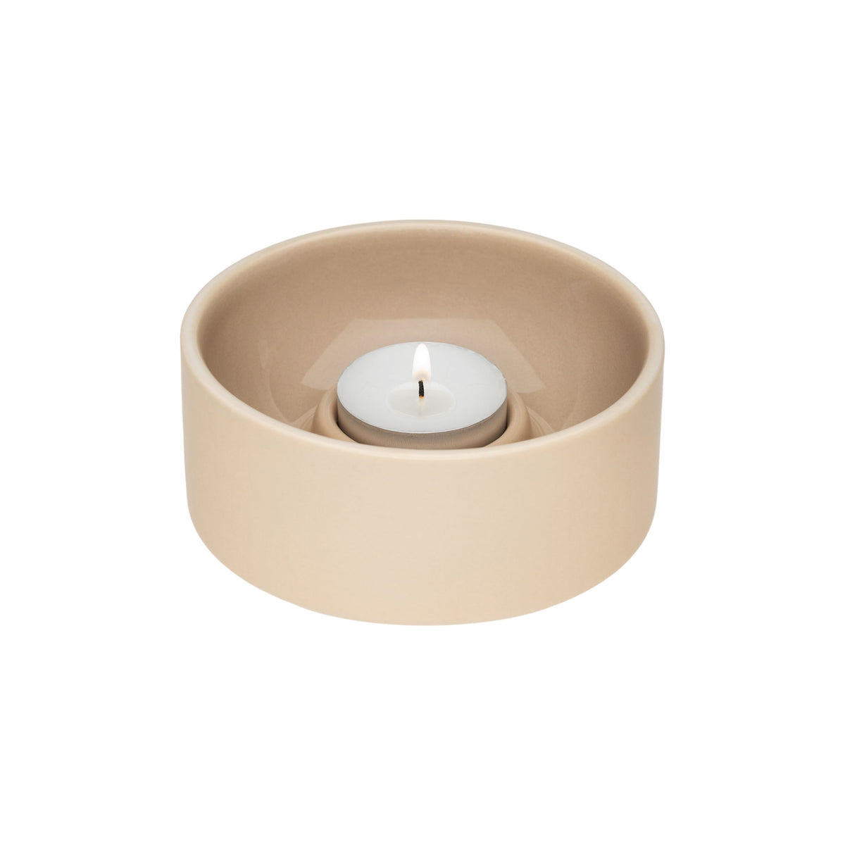 Kirnu tealight candleholder 11x5cm beige