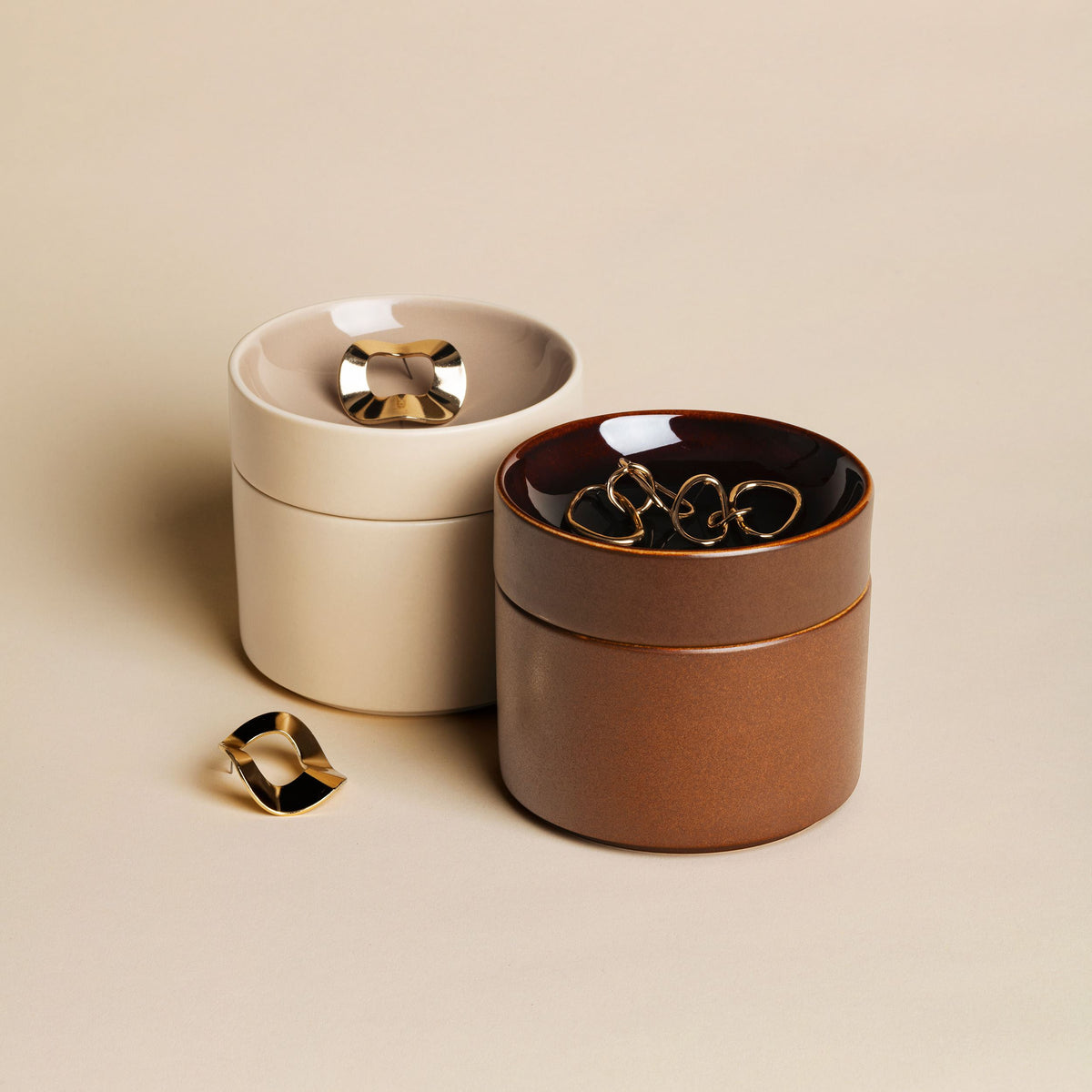 Kirnu treasure jar 11x10cm brown