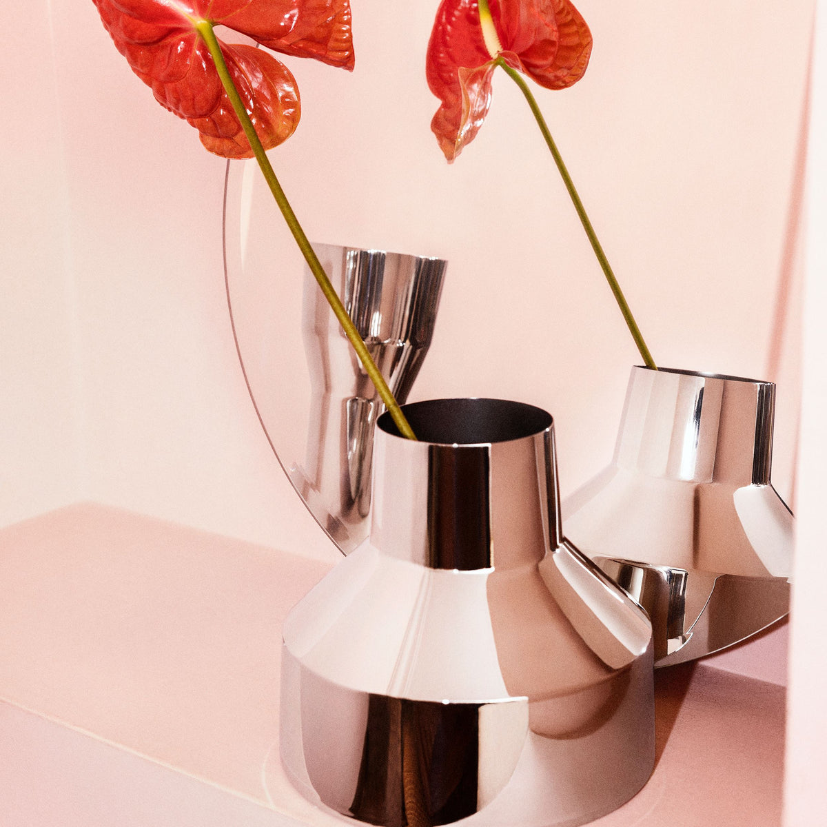 Solare vaas hoog 120 x 260 mm staal - Solare vase tall 120x260mm steel