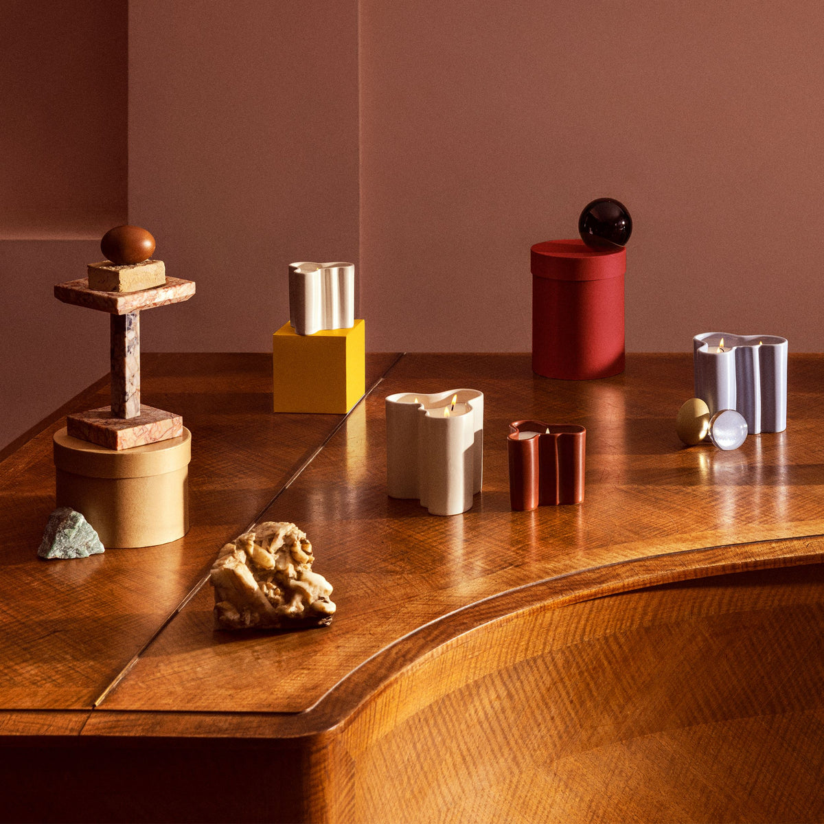 Alvar Aalto Collection doftljus 11cm sand - Aalto scented candle 11cm sand