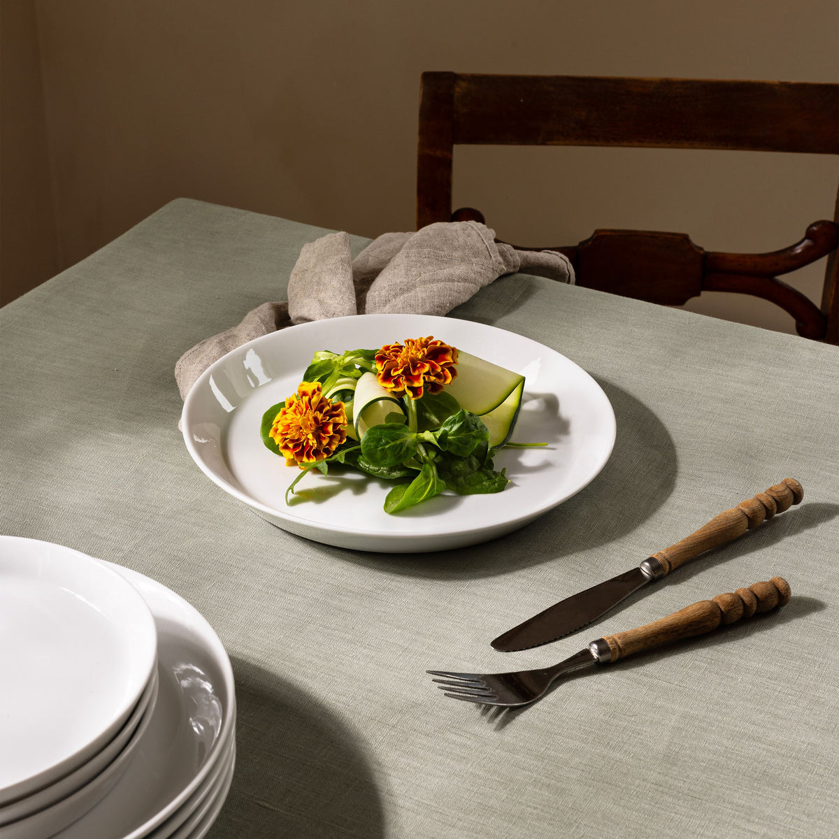 Canvas tallrik 23cm vit - Canvas plate 23cm white