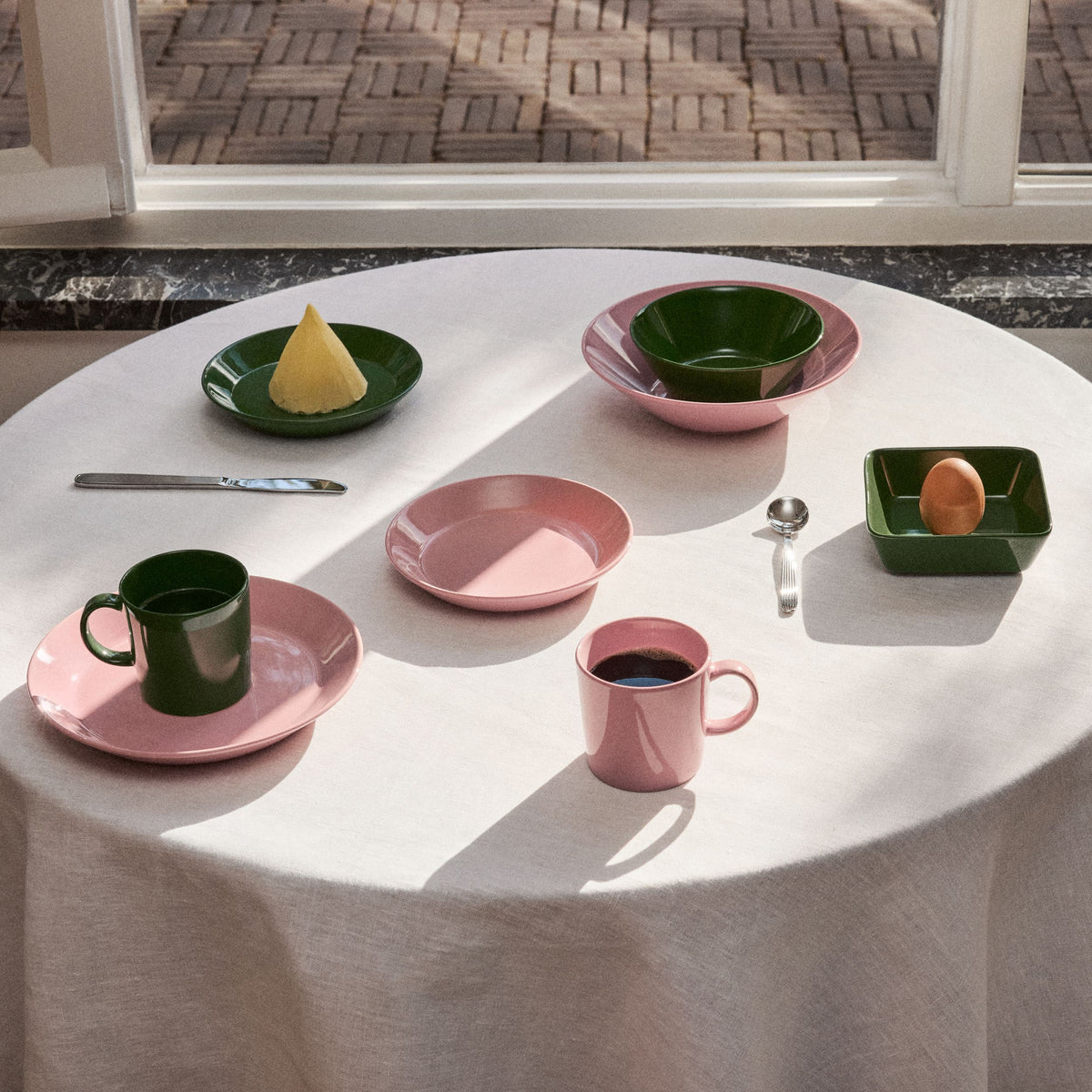 Teema mug 0,3L rose - Teema plate deep 21cm rose