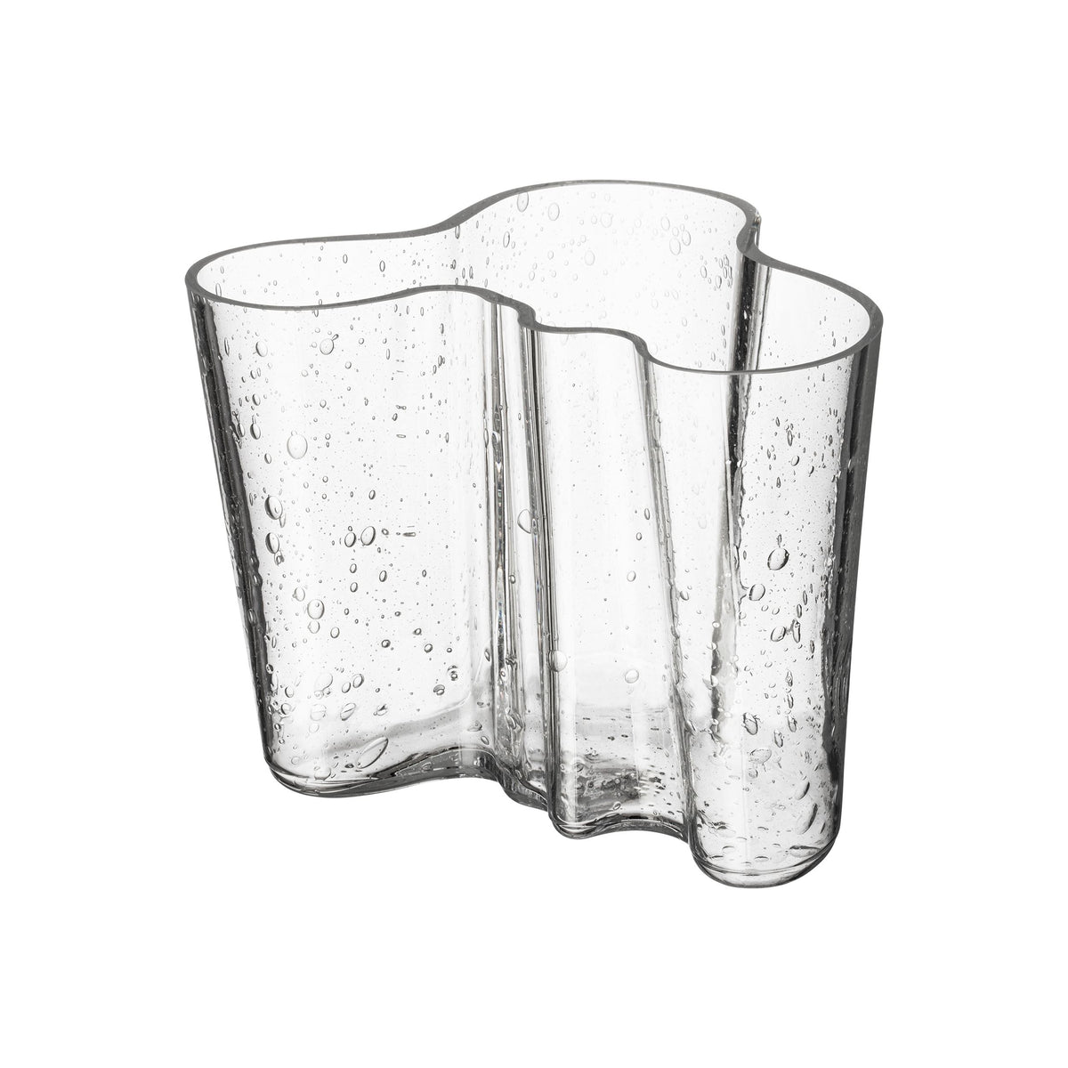 Aalto vaas 120 mm bubbelglas helder