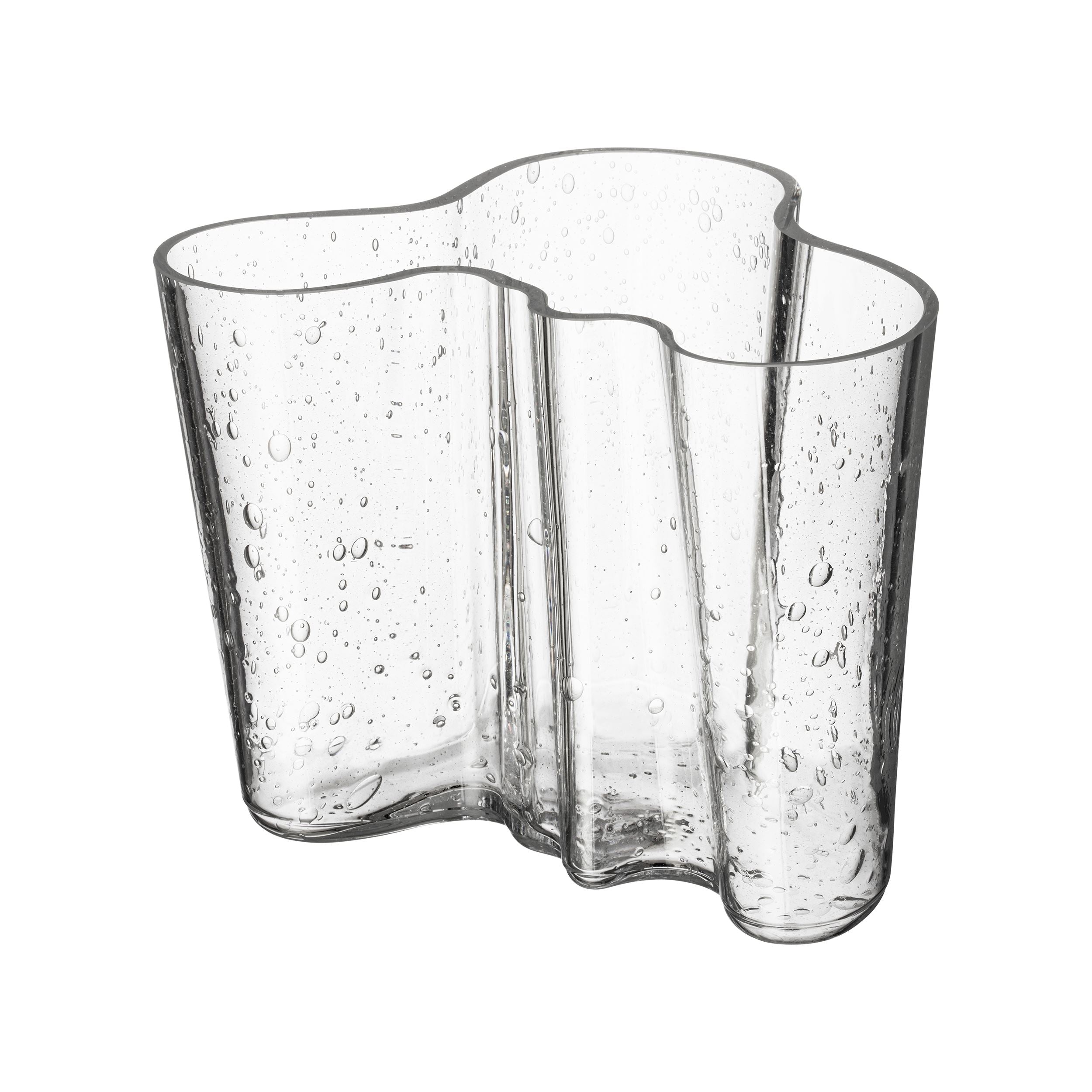 Aalto vase 160mm bubble glass clear | Iittala