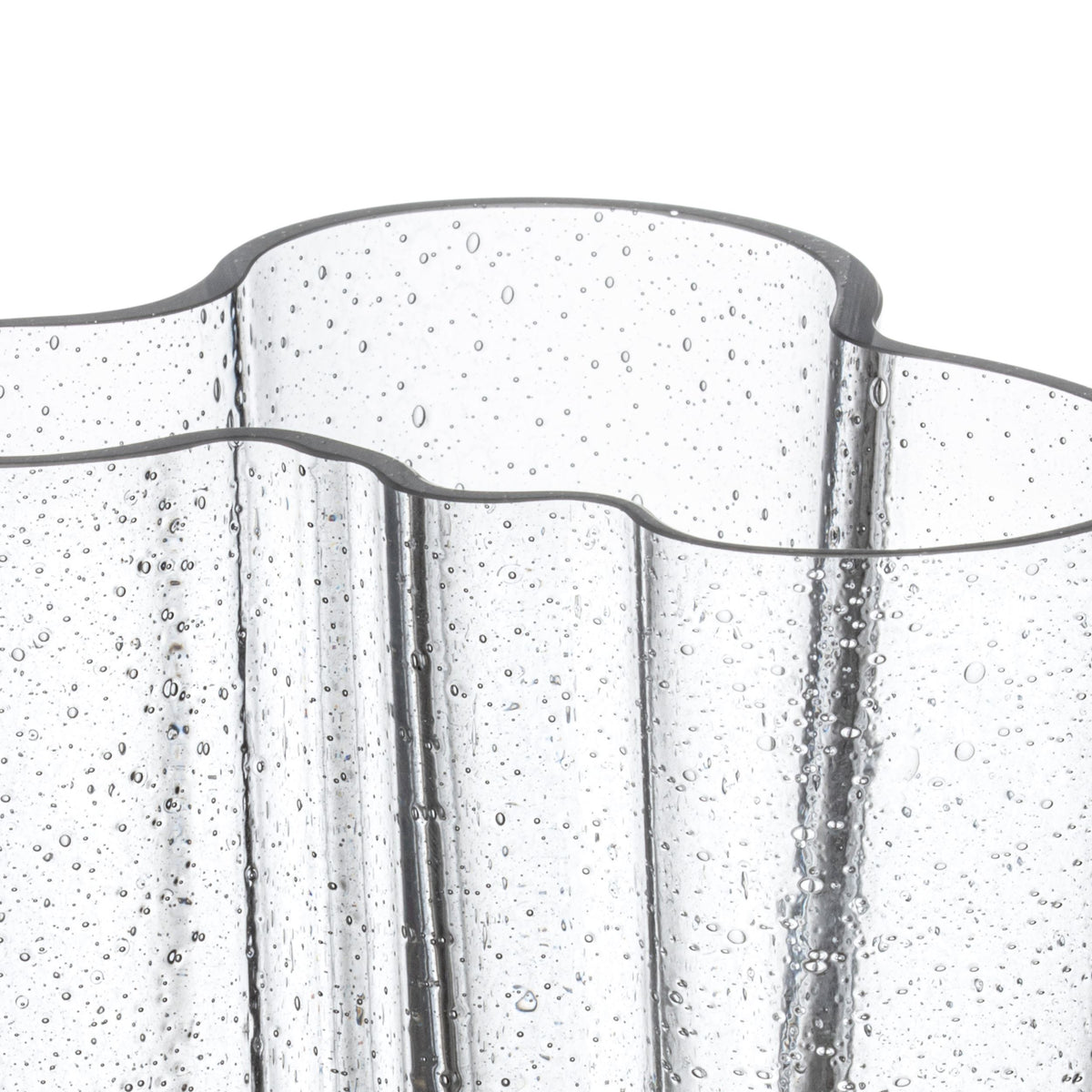 Aalto vase 201mm bubble glass clear