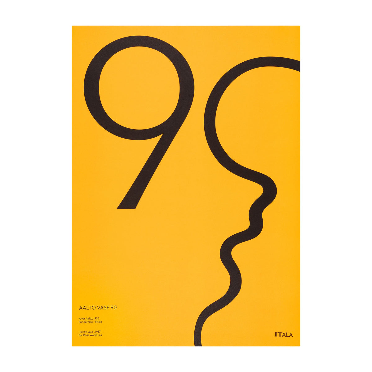 Aalto poster 50x70cm Aalto 90 yellow
