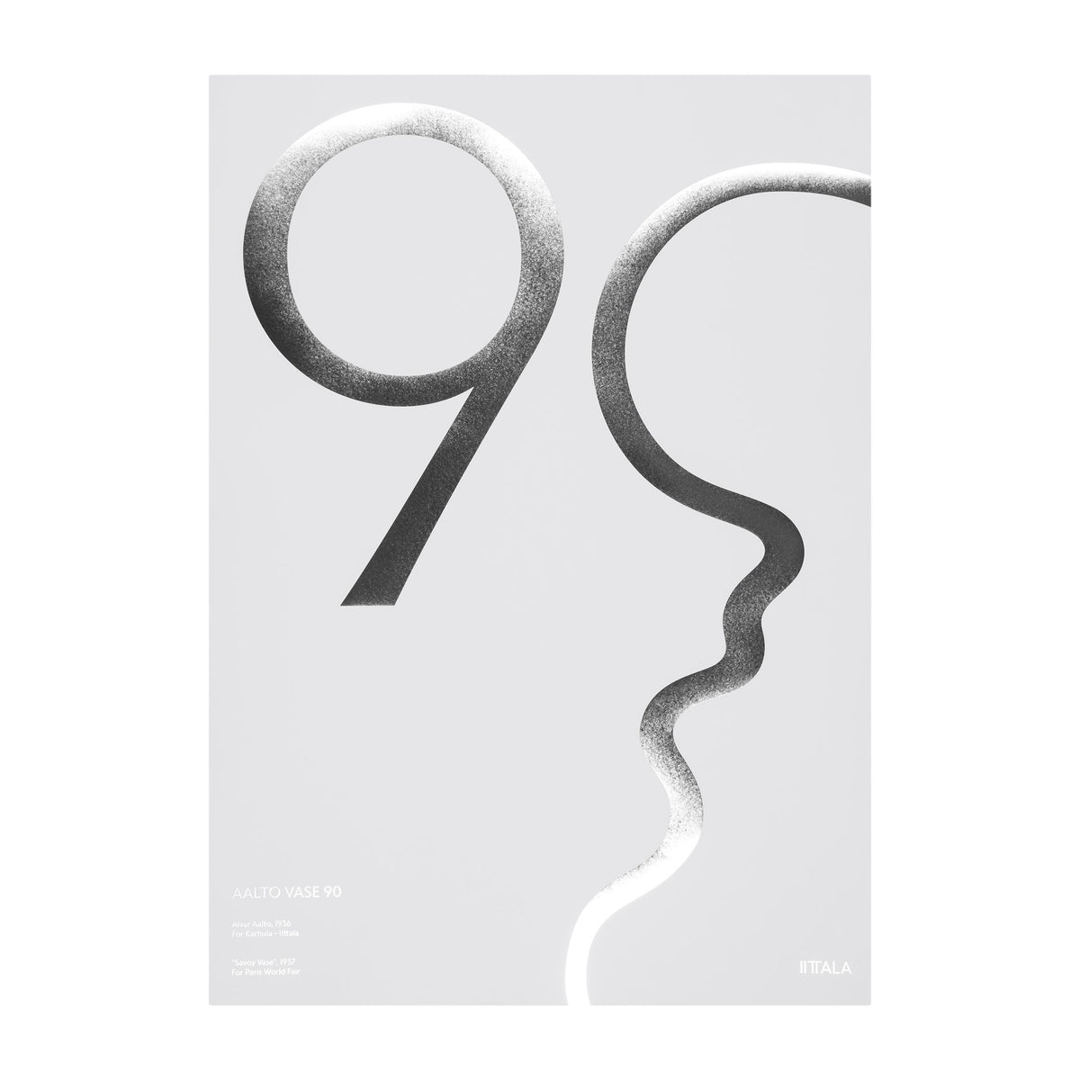 Aalto poster 50x70cm Aalto 90 white