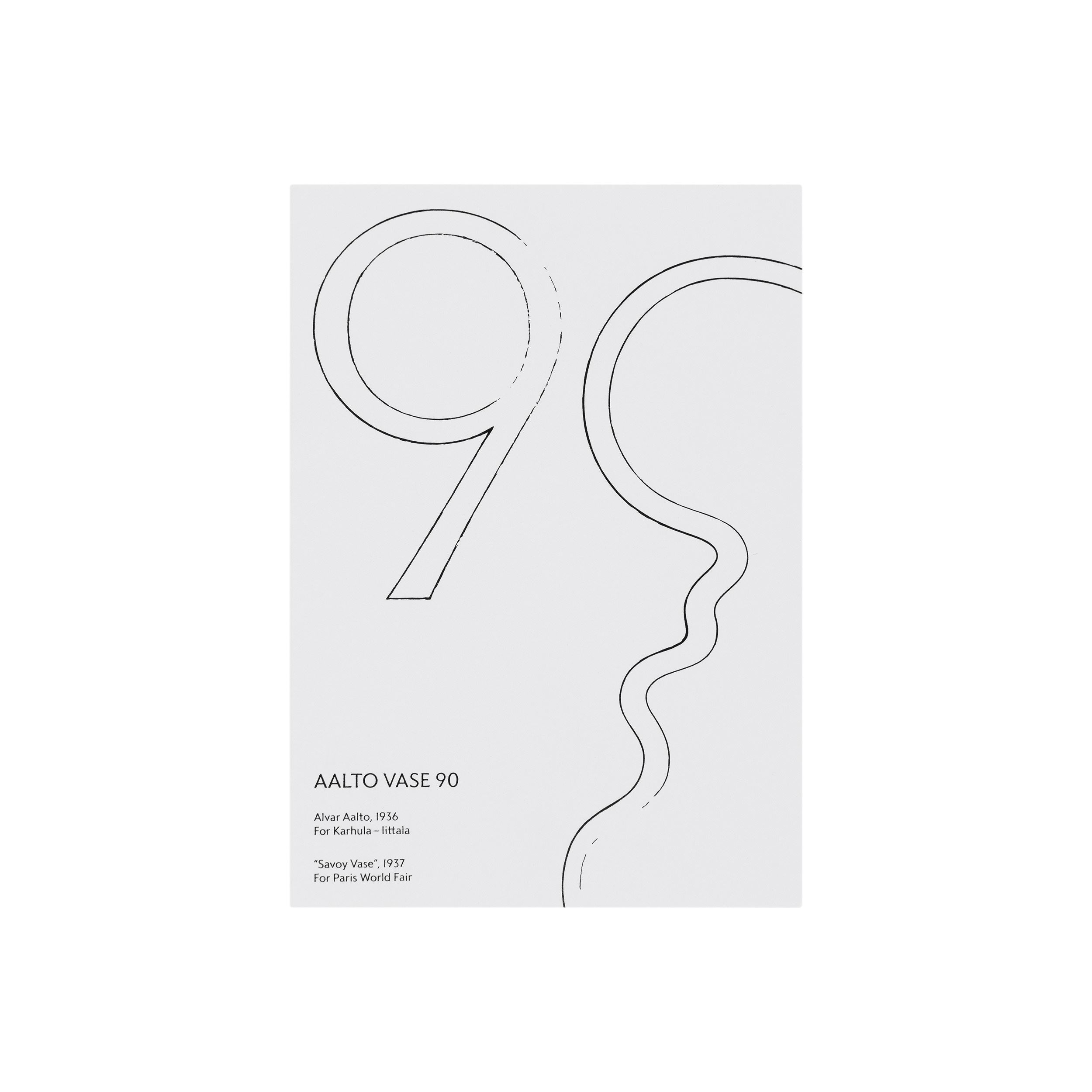Aalto poster 50x70cm Aalto 90 white | Iittala