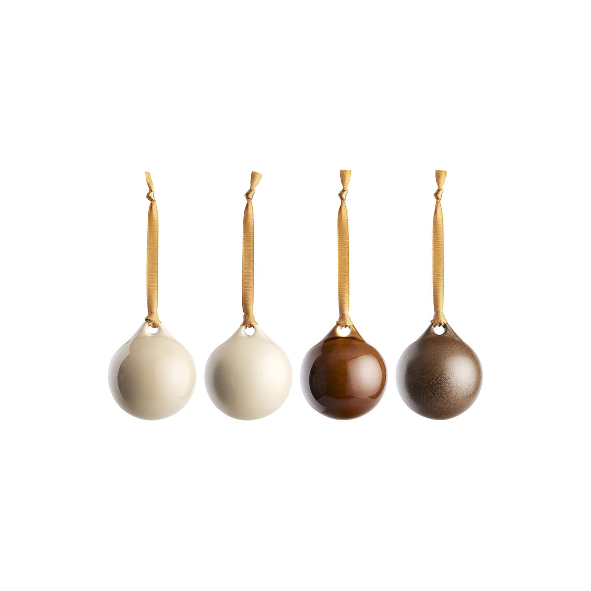 Kirnu baubles 50mm set 4pcs beigemix