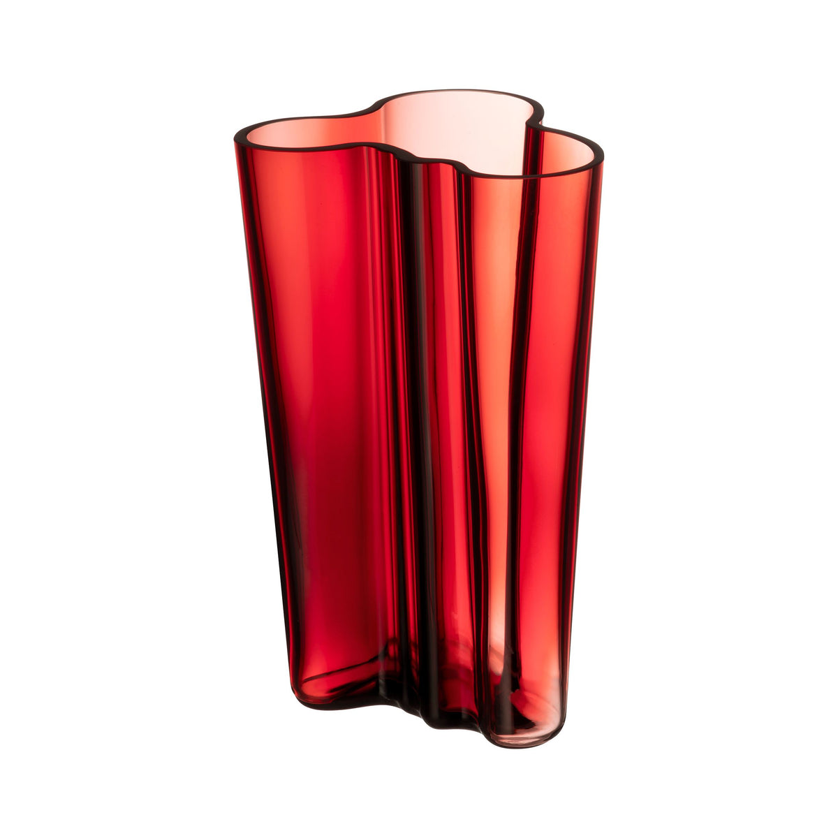 Aalto vase 201mm cranberry